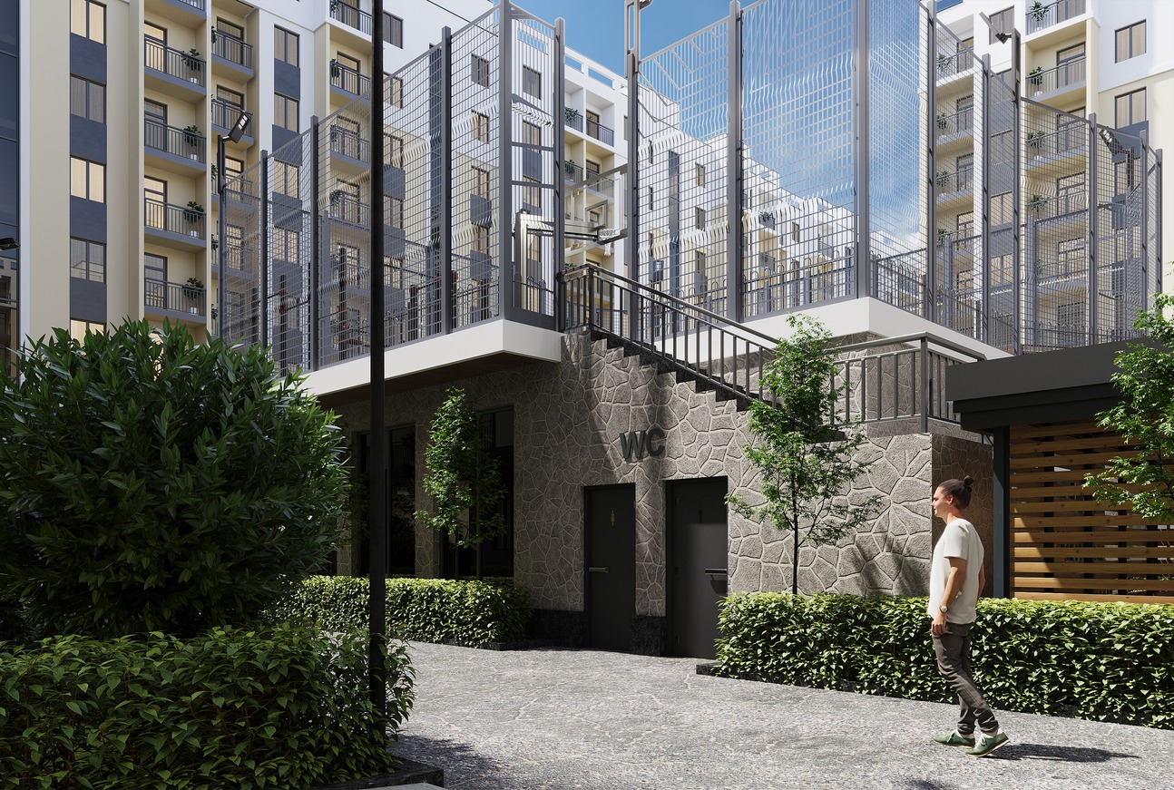 Вид на жилой комплекс справа